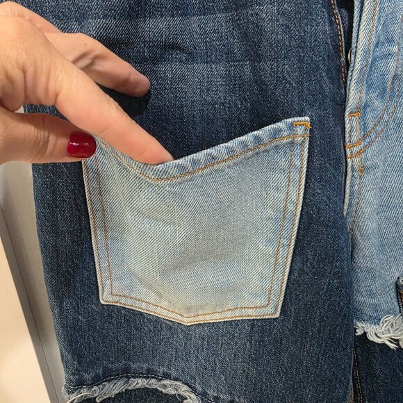 Revice Patchwork Jeans Women’s Size 28 Made in USA Straight Leg High Rise - Picture 7 of 16